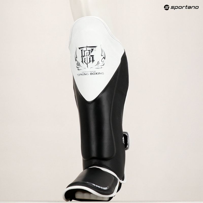 Top King Shin Guards protezioni per tibia e piede Blend nero/bianco 8