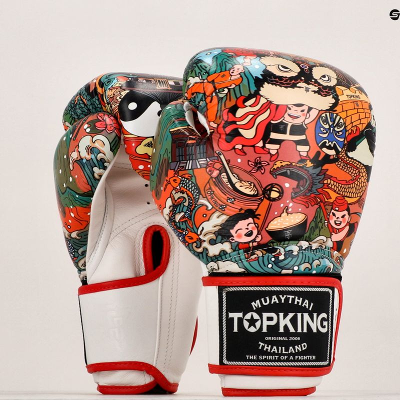 Guanti da boxe Top King Boxing Culture bianco/rosso TKBGCT-1C1 7