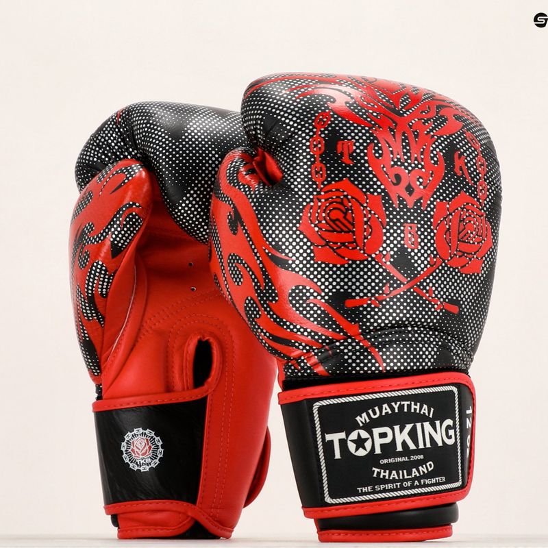 Guanti da boxe Top King Boxing Dragon rosso/nero 6