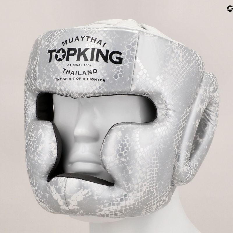 Casco da boxe Top King Super Star bianco/argento 7