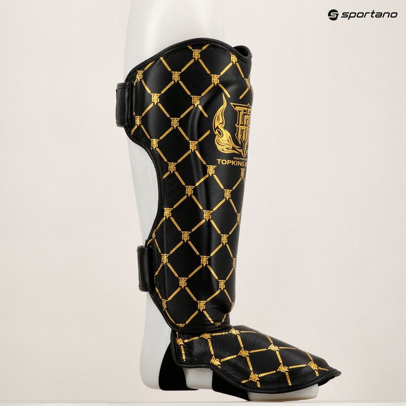 Protezioni per tibia e piede Top King Chain nero/oro 6