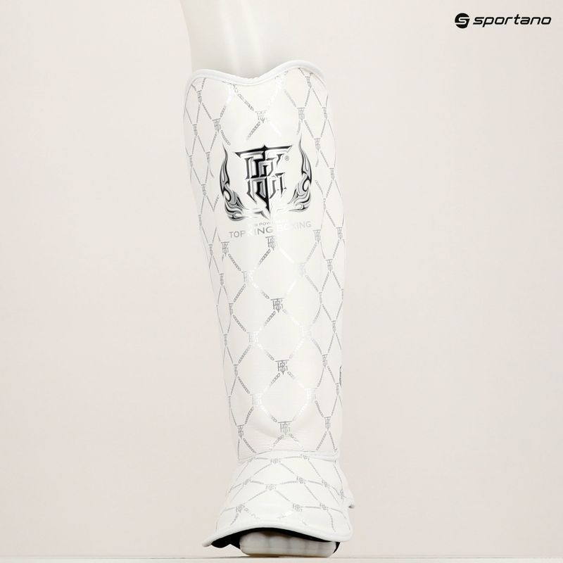 Protezioni per tibia e piede Top King Chain bianco/argento 6