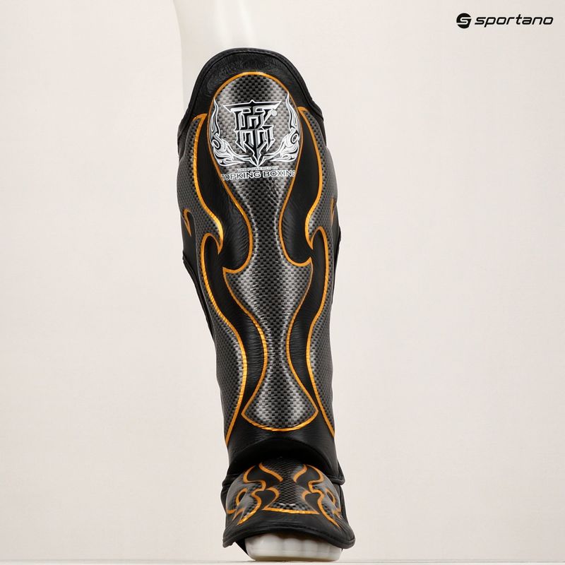 Protettori per tibia e piede Top King Empower nero/argento 8