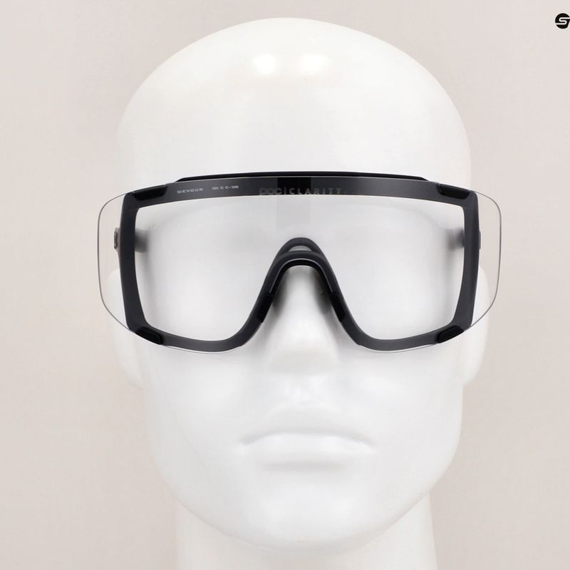 Occhiali da sole POC Devour Photochromic nero uranio/clarity photochromic/grigio intercambiabile 10