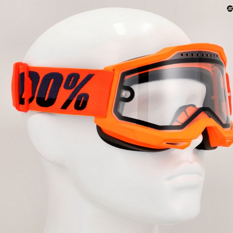 100% Accuri 2 Enduro MTB occhiali da ciclismo neon/arancio/chiaro 7