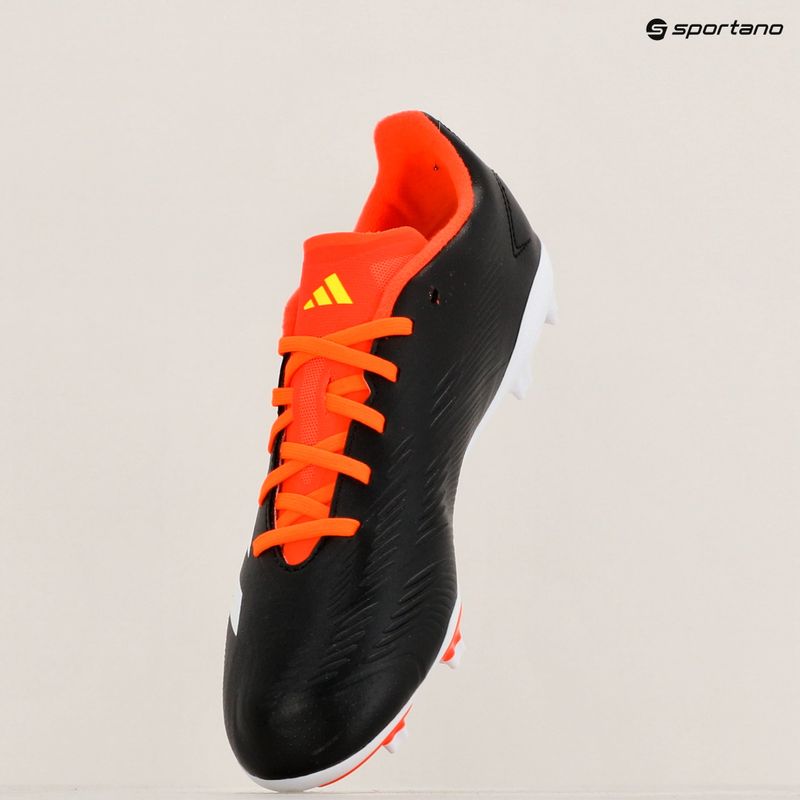 Scarpe da calcio adidas Predator League FG nero/bianco scuro/rosso solare per bambini 10