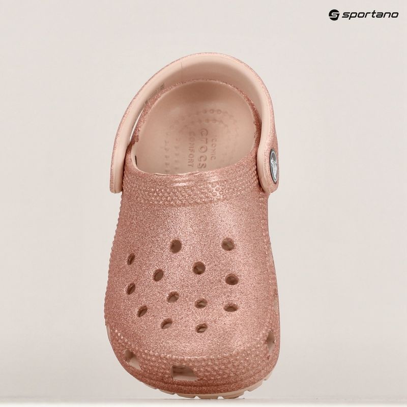 Crocs Classic Glitter Clog Toddler infradito in quarzo glitterato 16