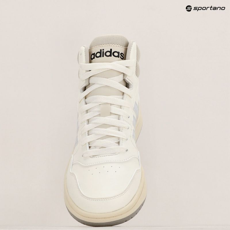 Scarpe da donna adidas Hoops 3.0 Mid clowd bianco/grigio chiaro/alluminio 9