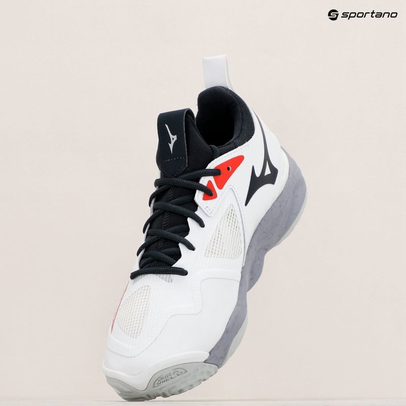 Scarpe da pallavolo da uomo Mizuno Wave Momentum 3 bianco/salsa/nero 9
