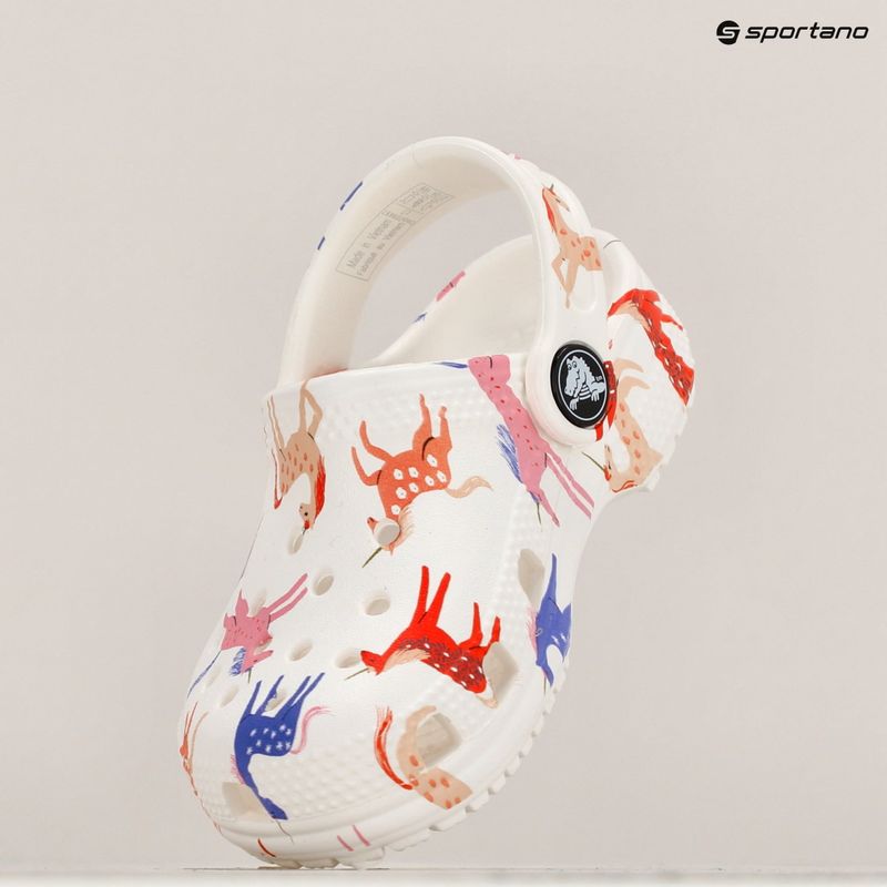 Crocs Classic Character Print Clog Infradito unicorno per bambini 16