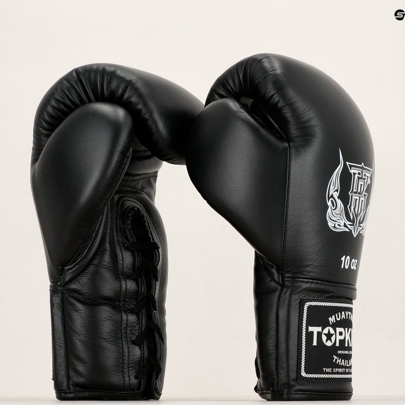 Guanti da boxe neri Top King Muay Thai Pro 7