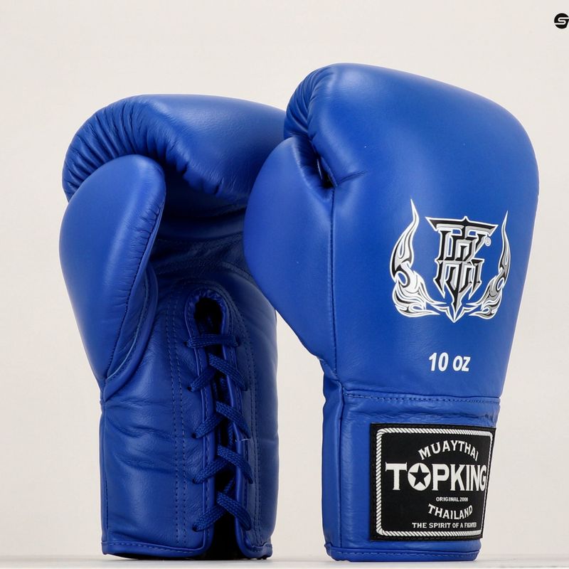 Top King Muay Thai Pro guanti da boxe blu 7