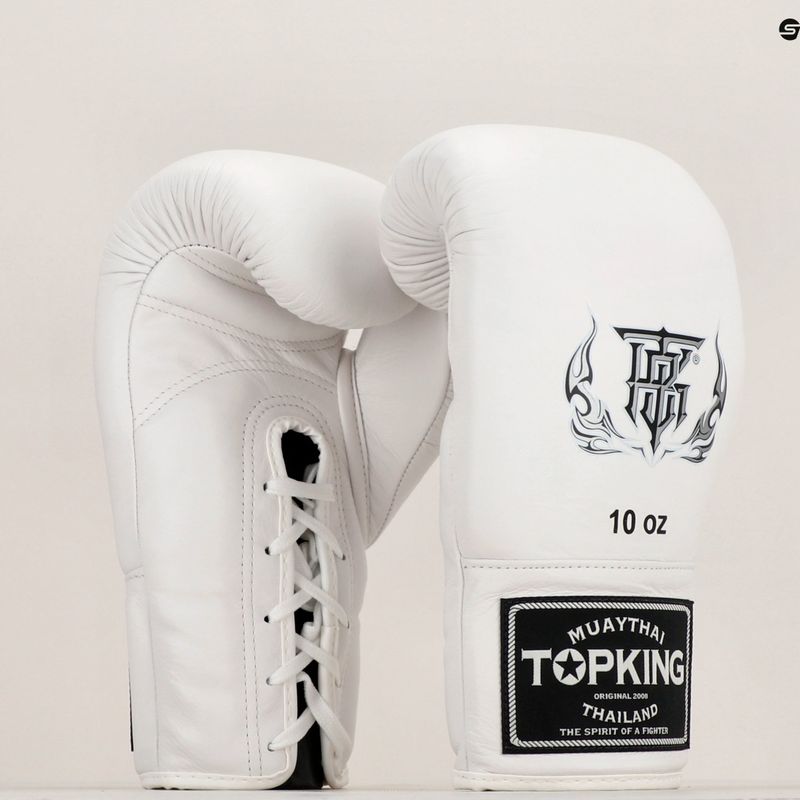 Guanti da boxe bianchi Top King Muay Thai Pro 7