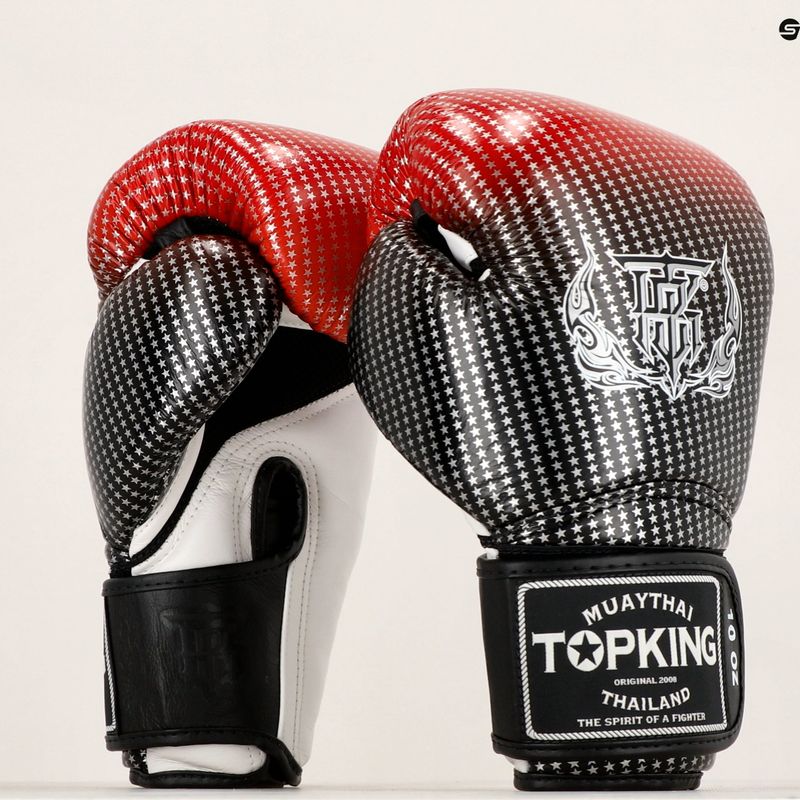 Top King Muay Thai Super Star Air guantoni da boxe rosso 6