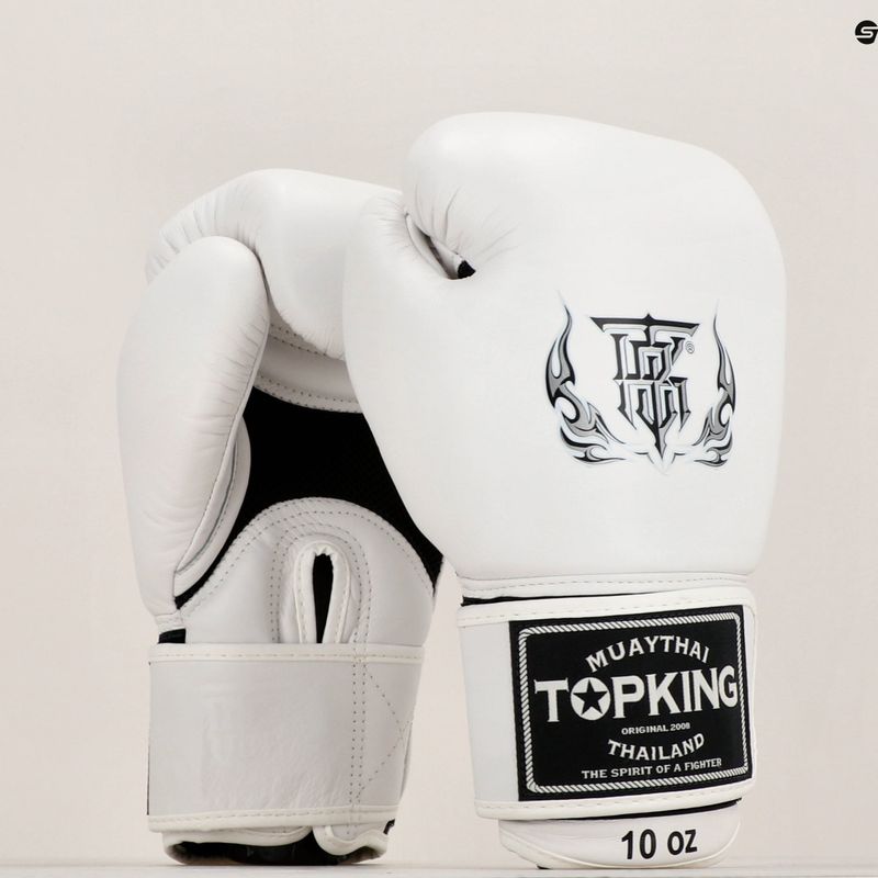 Top King Muay Thai Ultimate Air guantoni da boxe bianchi 7