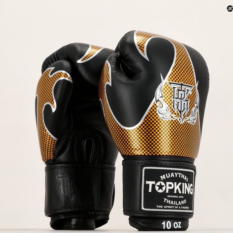 Guanti da boxe Top King Muay Thai Empower nero/oro 7