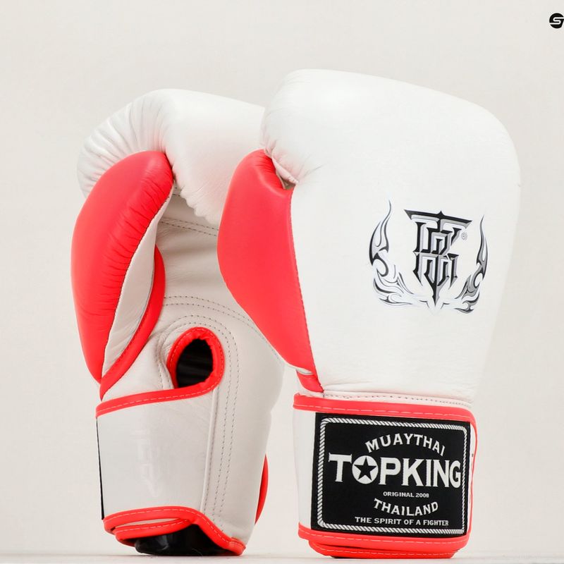 Top King Boxing Reborn guanti da boxe bianchi/rosa 6