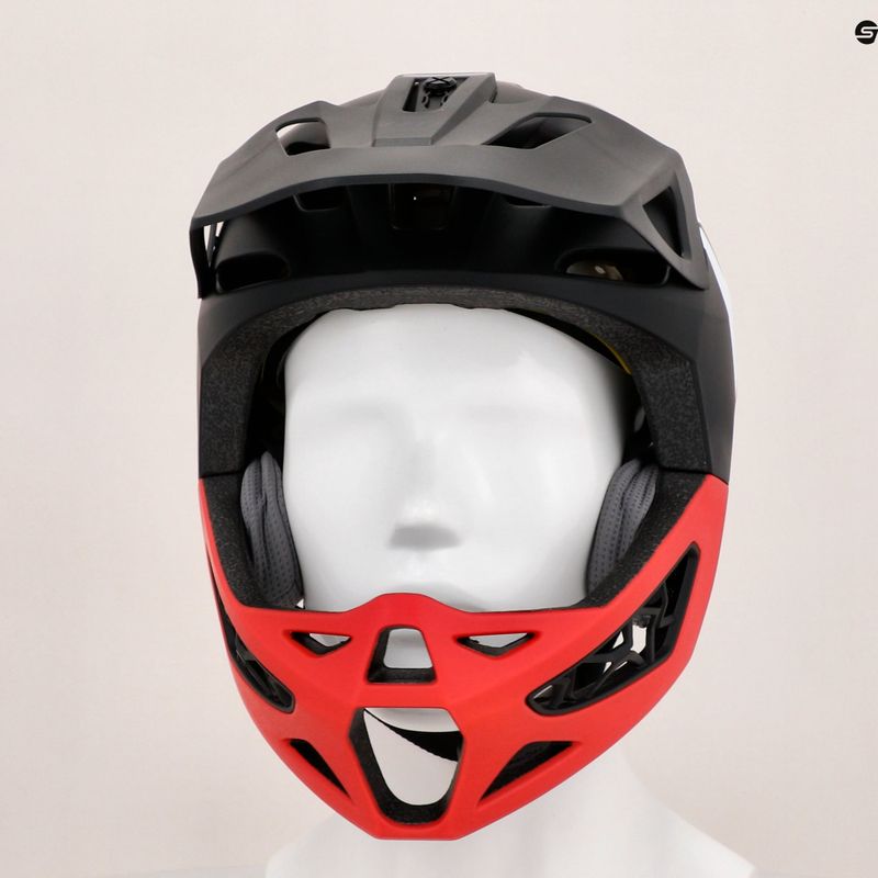 Casco bici Dainese Linea 01 Mips Evo mono nero opaco/rosso/grigio nardo 10