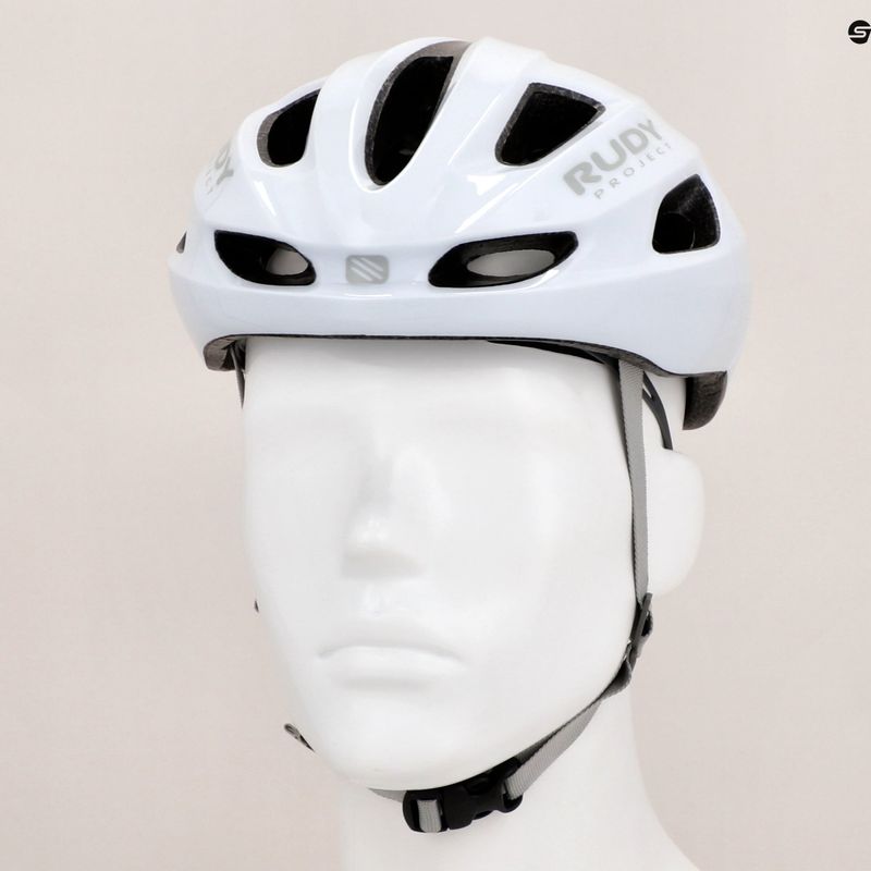 Rudy Project Strym Z casco da bici bianco lucido 9