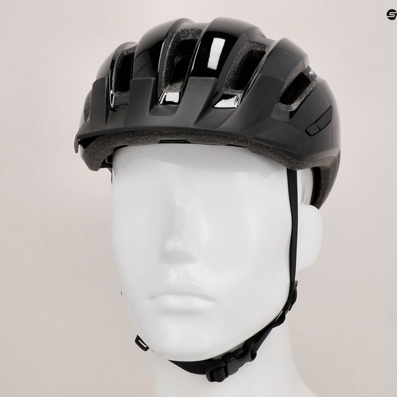 Casco da bicicletta MET Downtown nero lucido 8