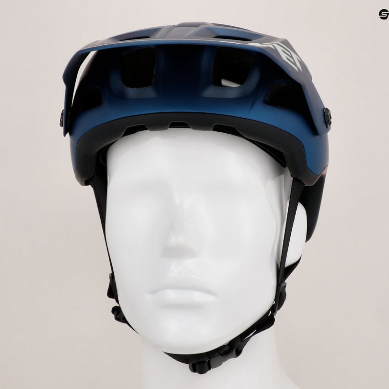 Casco bici MET Terranova blu alzavola/nero metallizzato opaco 9