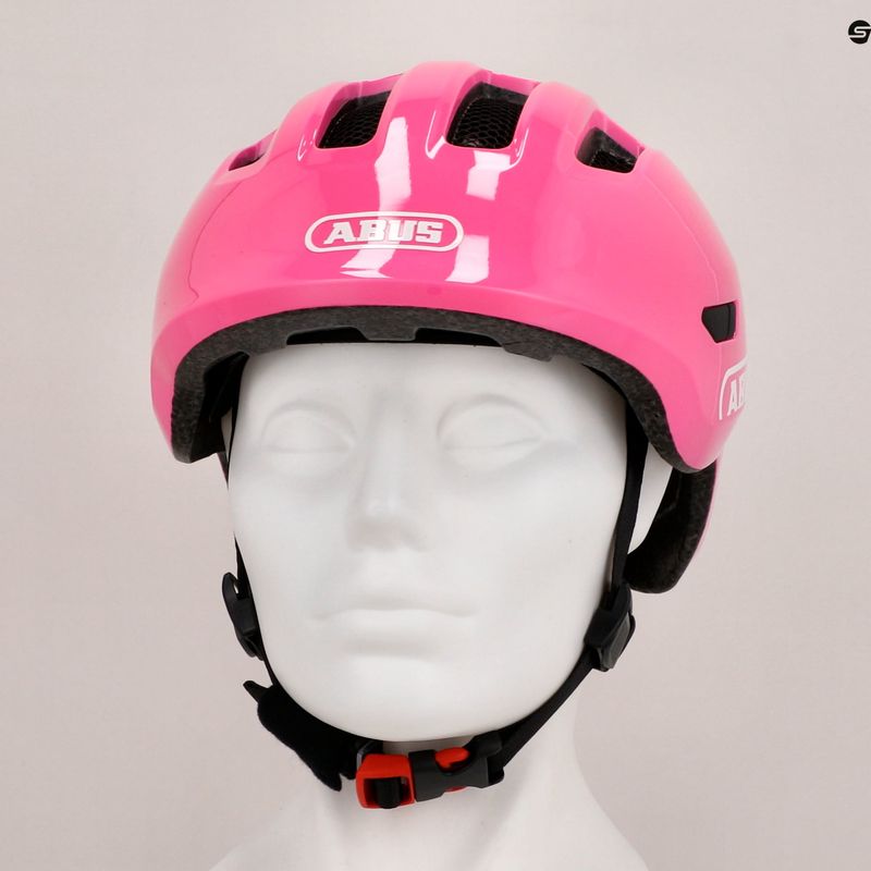 ABUS casco da bici per bambini Smiley 3.0 rosa lucido 8