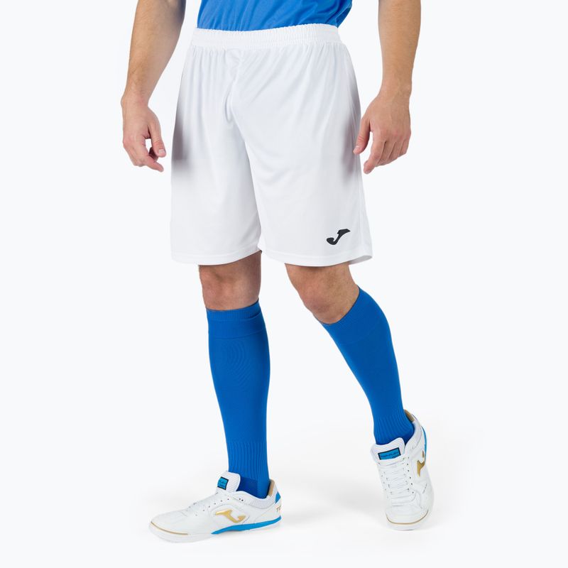 Pantaloncini da calcio Joma Nobel bianchi per uomo
