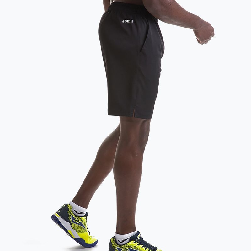 Pantaloncini da tennis da uomo Joma Bermuda Master Tennis nero 3