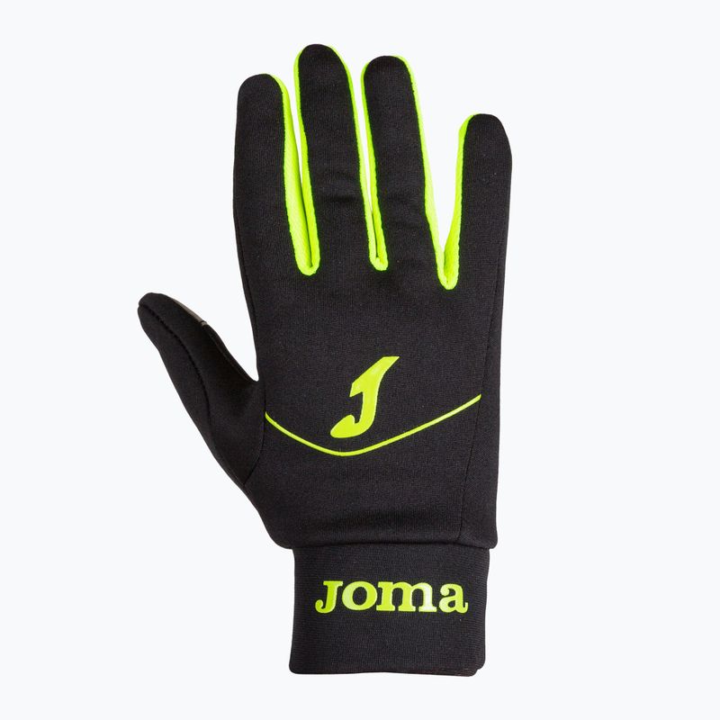 Guanti da corsa Joma Tactile nero/verde fluoro 5