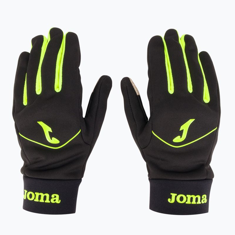 Guanti da corsa Joma Tactile nero/verde fluoro 3