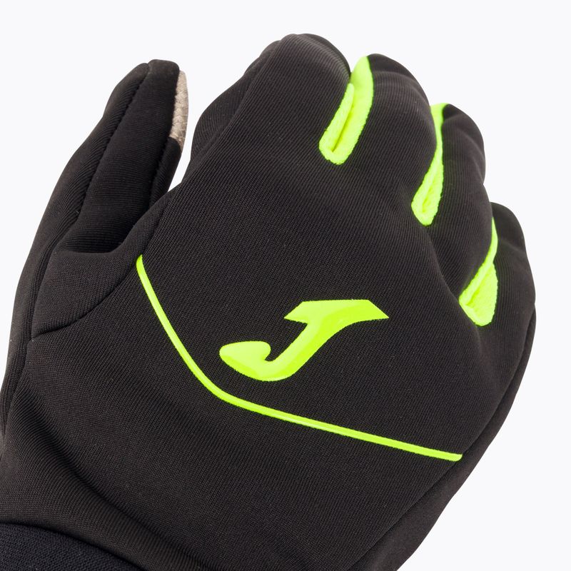 Guanti da corsa Joma Tactile nero/verde fluoro 4