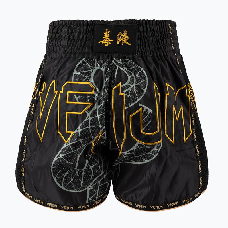 Pantaloncini da allenamento uomo Venum Serpenti Muay Thai black/silver/gold 2