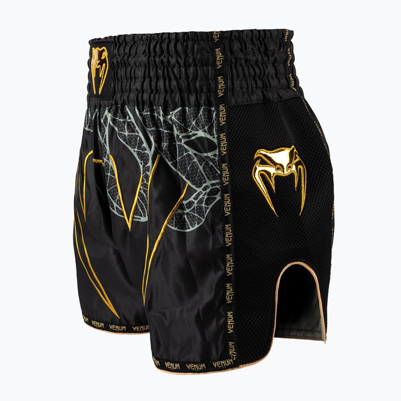 Pantaloncini da allenamento uomo Venum Serpenti Muay Thai black/silver/gold 3