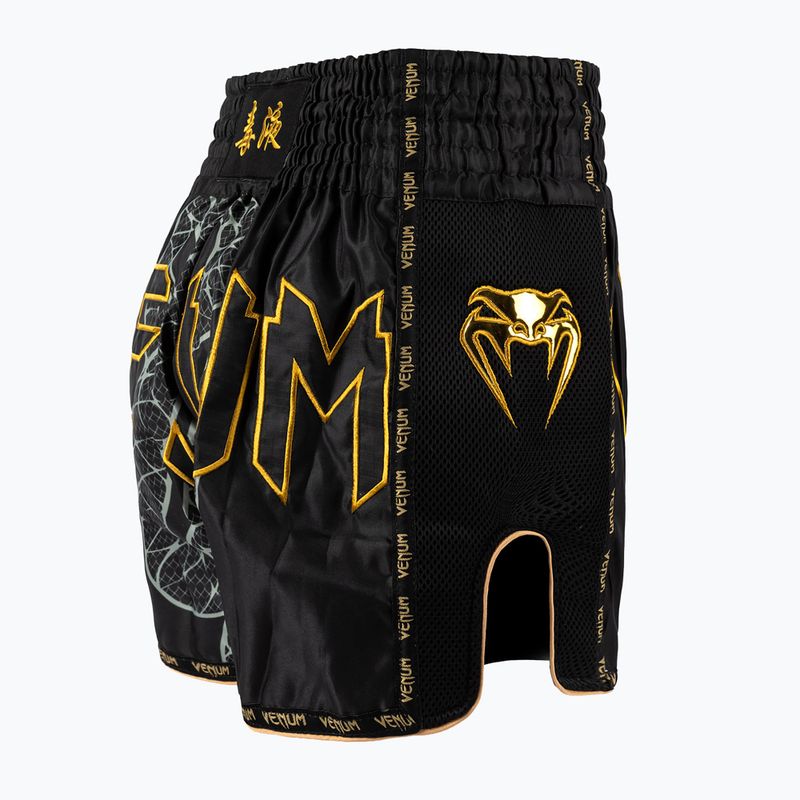 Pantaloncini da allenamento uomo Venum Serpenti Muay Thai black/silver/gold 4