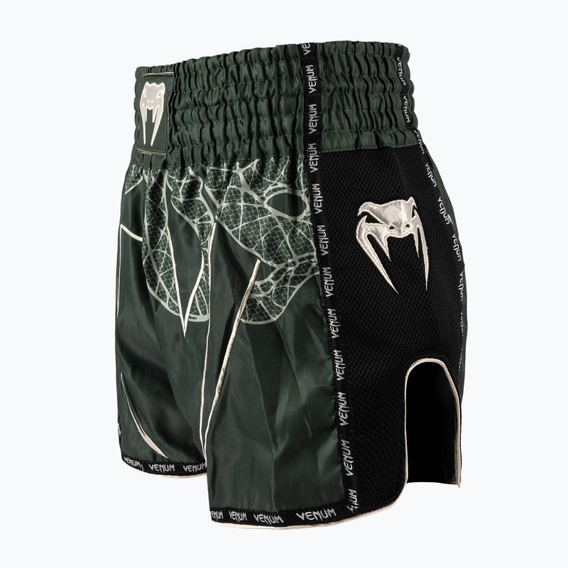 Shorts da allenamento uomo Venum Serpenti Muay Thai khaki/bronze/ivory 3