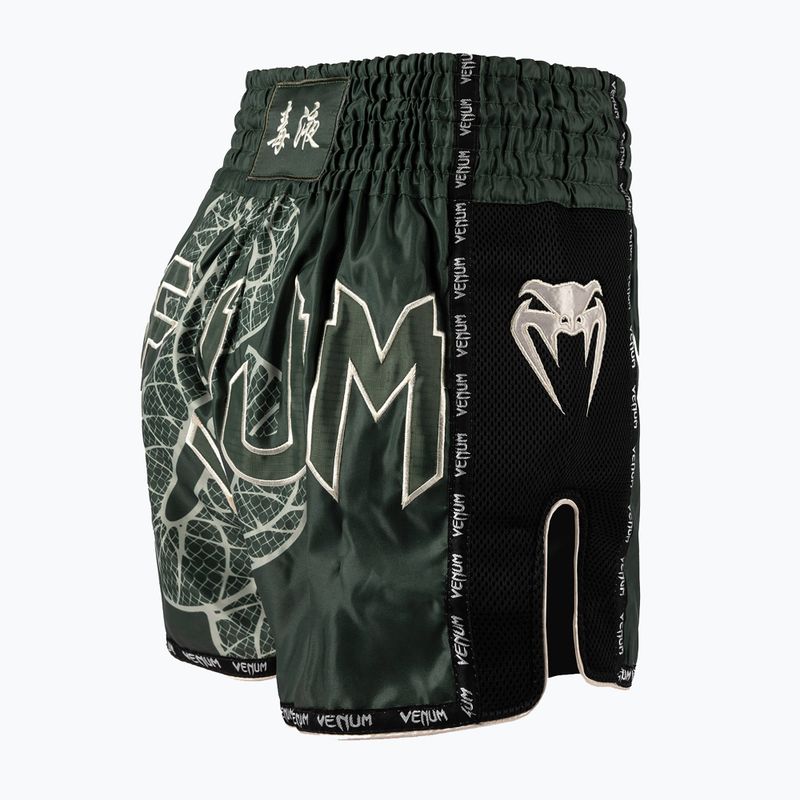Shorts da allenamento uomo Venum Serpenti Muay Thai khaki/bronze/ivory 4