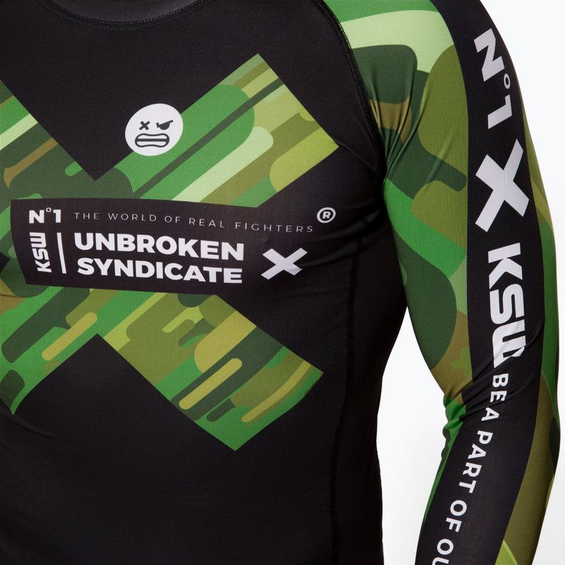 Rashguard da uomo a maniche lunghe KSW Camo nero 4