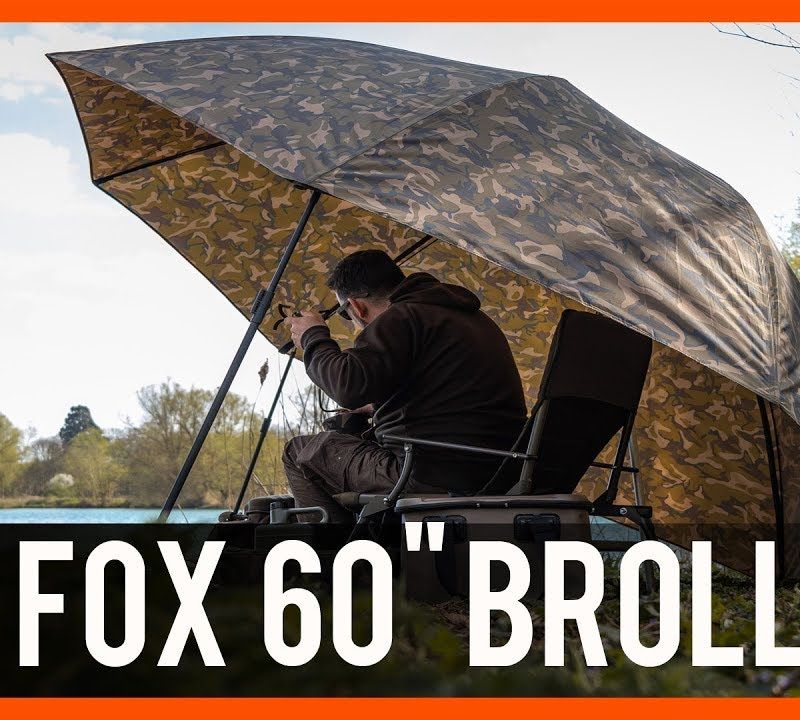 Ombrello per carpa Fox International 60" Camo Brolly 4