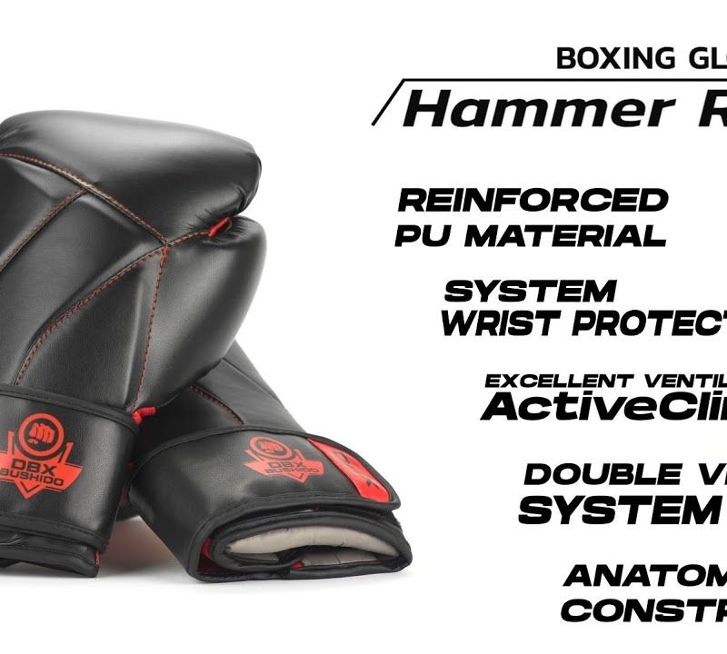 DBX BUSHIDO "Hammer - Red" Guanti da boxe Muay Thai nero/rosso 20