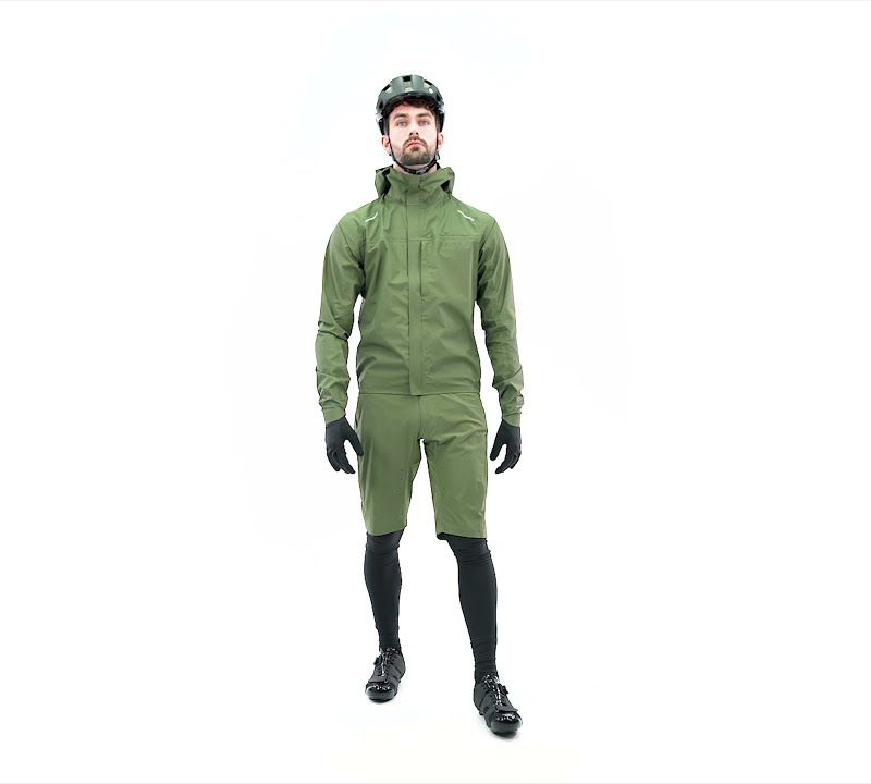 Giacca da ciclismo da uomo Endura GV500 impermeabile verde oliva 10