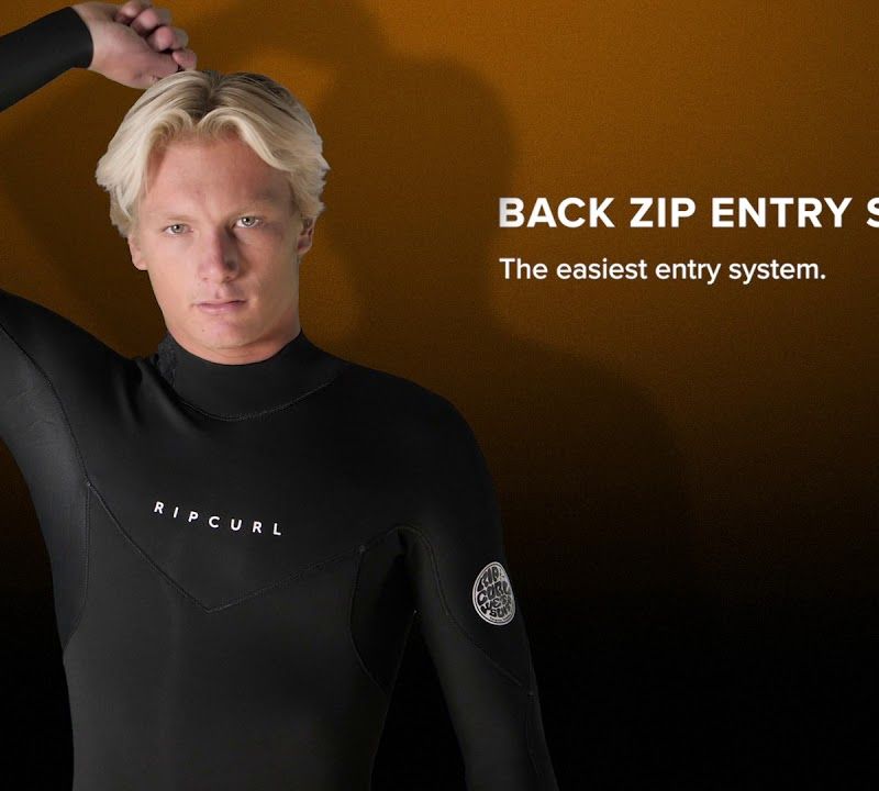 Muta Rip Curl Dawn Patrol 5/3 mm GB B/Zip nera da uomo 8