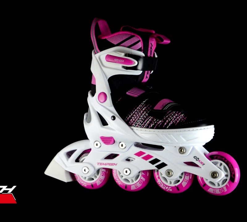 Pattini a rotelle per bambini Tempish Gokid Girl bianco/rosa 10