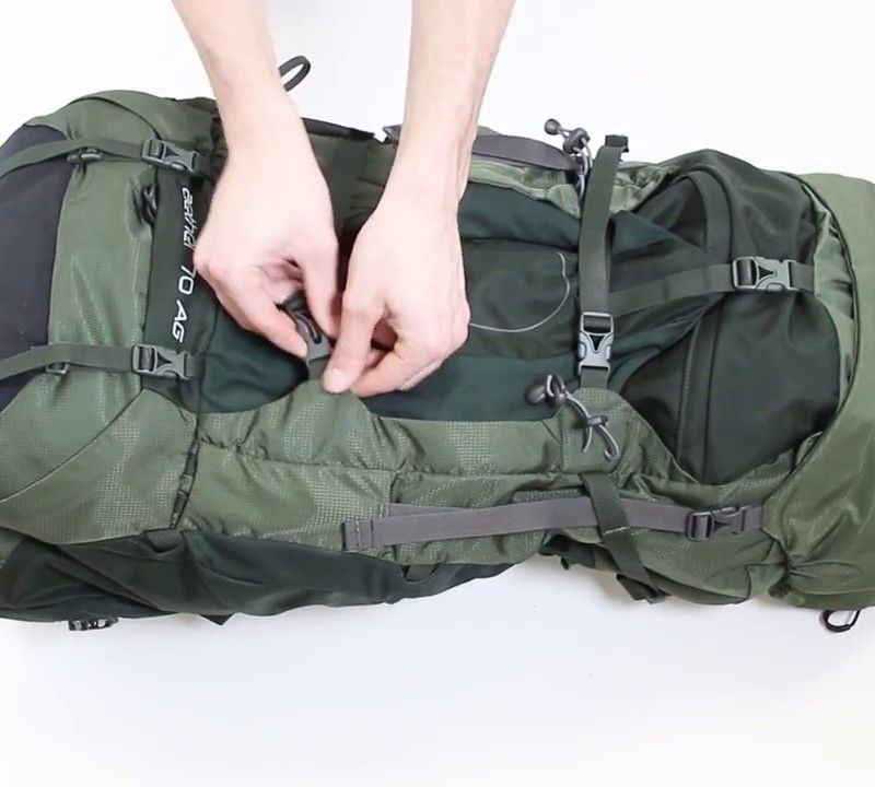 Zaino da trekking Osprey Aether 55 l verde aglio senape da uomo 8