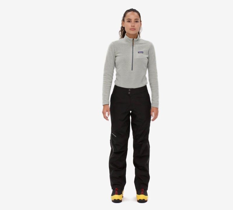 Pantaloni da pioggia Patagonia da donna Triolet nero 4