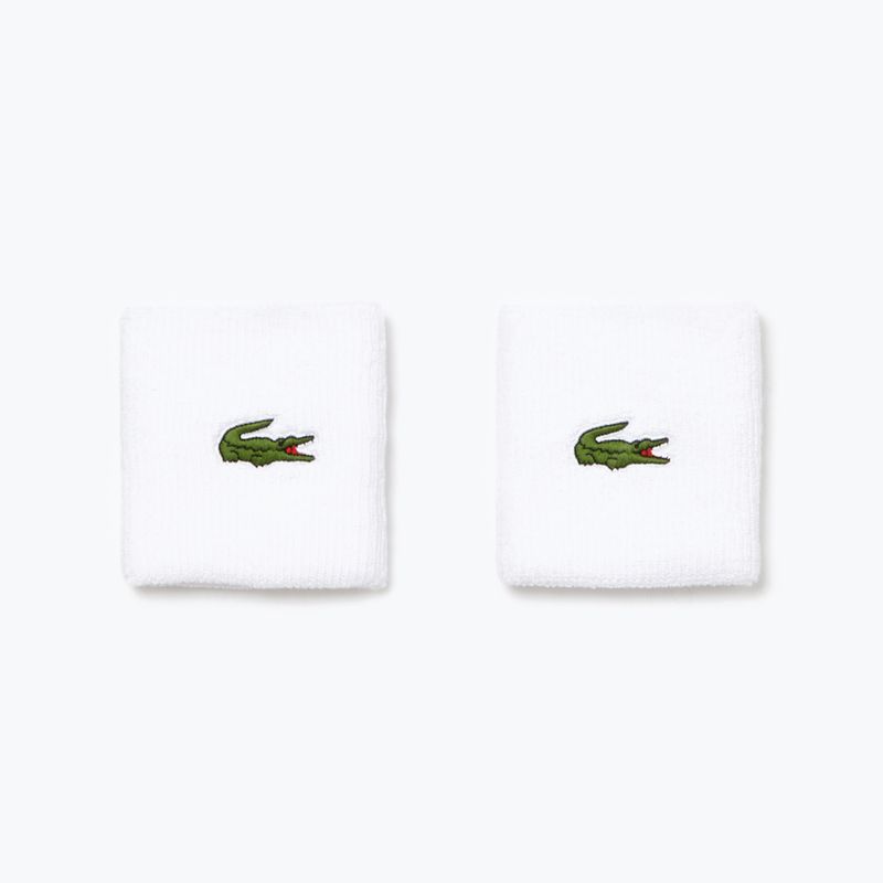 Lacoste RL9272 2 pezzi fasce da polso bianche.