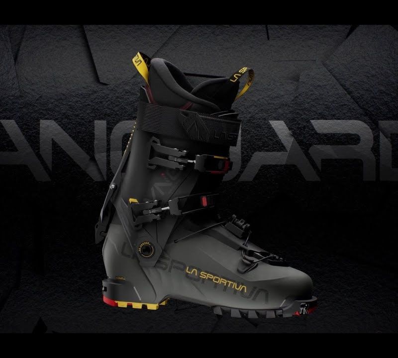 Scarpone da sci La Sportiva Vanguard da uomo in carbonio/giallo 19