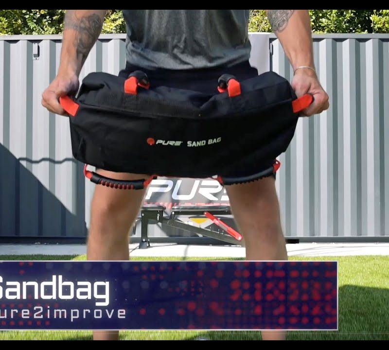 Pure2Improve Borsa da allenamento Sandbag nera 2165 7