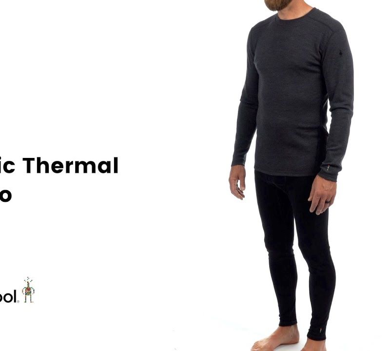 Smartwool Merino 250 Baselayer Crew da uomo in scatola manica lunga termica nera 7