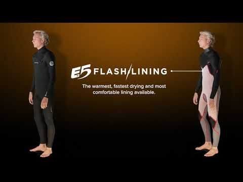 Muta Rip Curl Dawn Patrol Perf 3/2 mm GB C/Zip nera da uomo 5