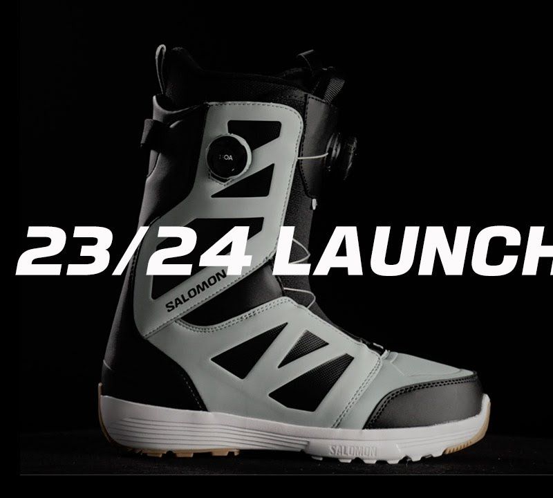 Scarponi da snowboard Salomon Launch Boa SJ Boa nero/bianco da uomo 12